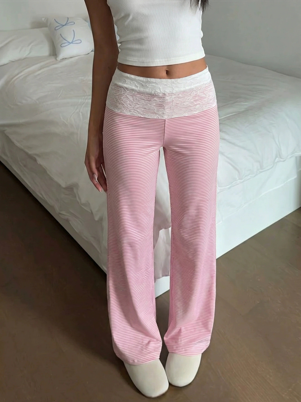 Zara Vintage Pinstripe Casual Pants Fall